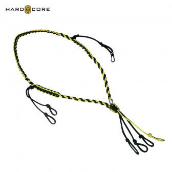 Hard Core Braided Lanyard - Black/Yellow