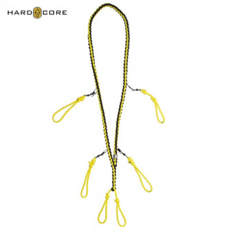 Hard Core Adjustable Lanyard - Black/Yellow