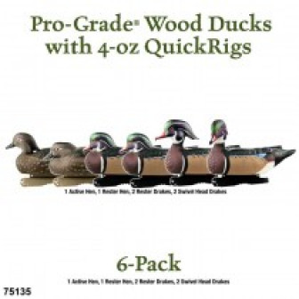 Avery GHG Pre-Rigged Pro-Grd Wood Ducks/4oz Tx Rig (Pk/6)