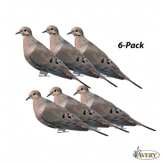 Avery GHG Pro-Grade Silhouette Decoys-Doves w/clips (Pk/6)