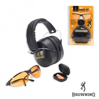 Browning Range Kit- Earmuffs, Glasses, Earplugs