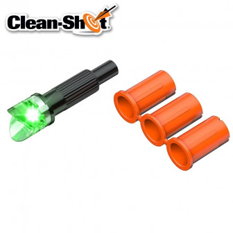 Clean-Shot Nock-Out Crossbow Lighted Nocks - Green (3PK)