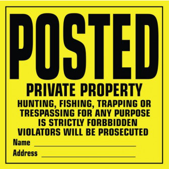 Mossy Oak Private Property Hunting Sign (11"x11") (Pk/12)