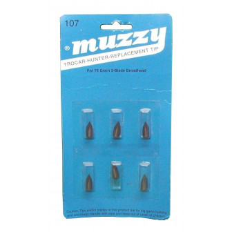Muzzy Trocar 75 grain 3-Blade Replacement Tips (6PK)