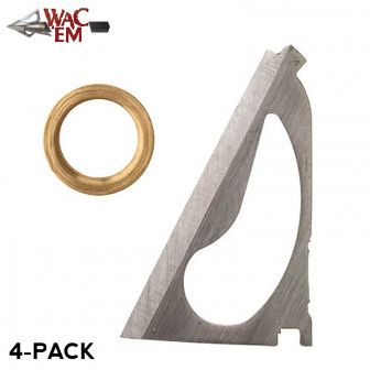 Wac'Em 2-Blade Primitive Replacement Blades/Rings 150-Grain (4PK)