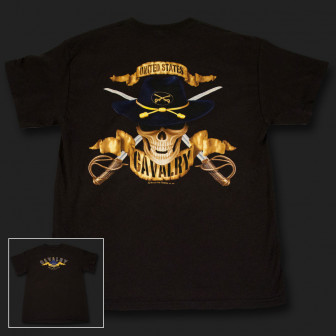 Black Ink T-Shirt US Cavalry- Black (2X)