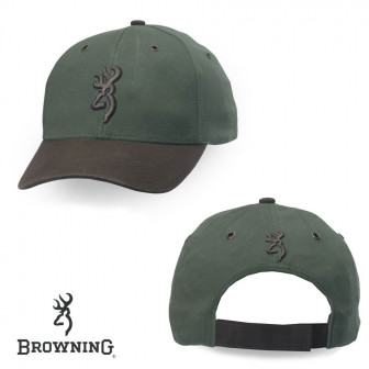 Browning Northfork Twill Cap- Olive/Brown