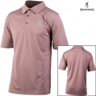 Browning Caney Performance Polo (L)-Deep Taupe/Grey