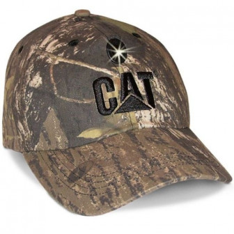 CAT Mossy Oak Cap w/Impact Resistant LED