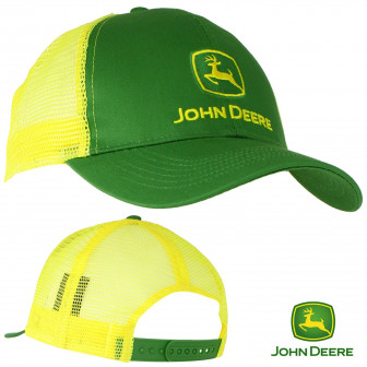 John Deere Contrast Mesh Back Cap- JD Green/Yellow