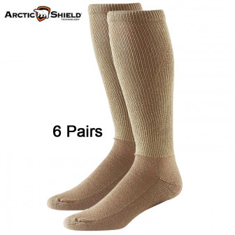 Arctic Shield X-System 18" Boot Socks 6-pr  (M:6-10)- Tan