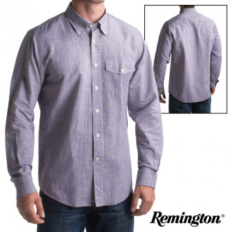 Remington 1816 Beals Buttondown Shirt (M)- Rd/Wh/Blu Check