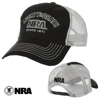 NRA Liberty Mesh Back Trucker Cap- Black