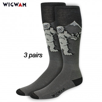 Wigwam Snow Monster Pro Merino Socks (12-15) Black 3-pr