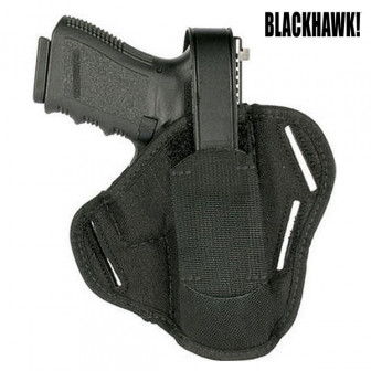 Blackhawk Pancake Holster Colt Gov't Large Auto RH/LH (7)- Black