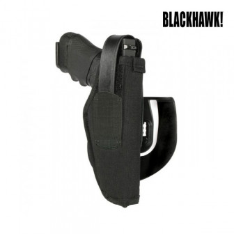 Blackhawk Paddle Holster Colt Gov't Large Autos/Brwning Hi-Pwr RH (19)- Black