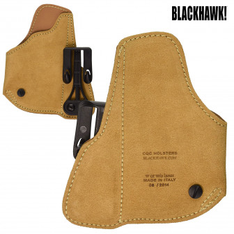 Blackhawk Suede Leather Tuckable Holster Glock 30 S&W M&P Compct RH (10)- Brown