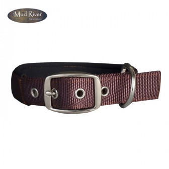 Mud River Swagger Dog Collar (XL)- Brown
