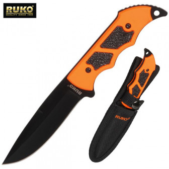 Ruko Field Knife Fixed w/ Sheath- Blaze Orange