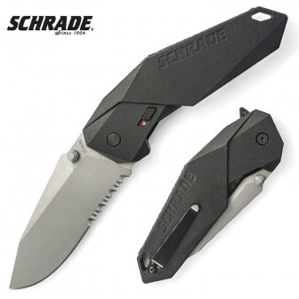 Schrade MAGIC Combo Edge Folder- Black