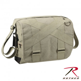 Rothco* Vintage Canvas Outback Messenger Bag- Khaki