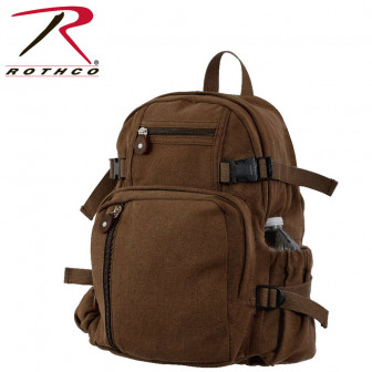 Rothco Vintage Canvas Mini Backpack- Brown