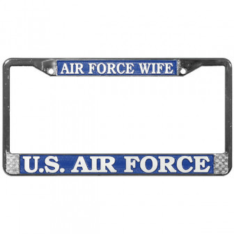 M. Proffitt USAF Wife License Plate Frame - Silver