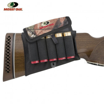 Mossy Oak 5 Shotshell Covered Buttstock Shell Carrier- MOC