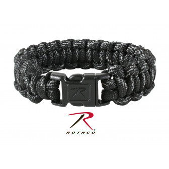 Rothco Black w/Reflective Paracord Bracelet- 10
