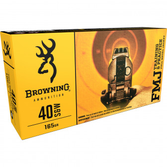 Browning FMJ Ammunition 40 S&W 165 gr FMJ (Box/50)