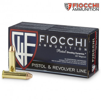 Fiocchi Ammunition 357 Mag 142 gr. FMJ-TC (Box/50)