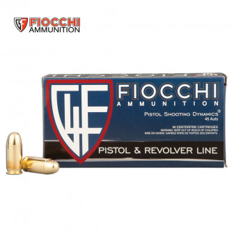 Fiocchi Ammunition 45 Auto 230 gr. FMJ (Box/50)