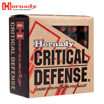 Hornady Crit Defense Ammunition 45 Auto 185 gr. FTX (Box/20)