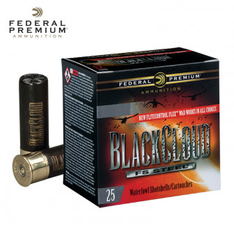 Federal Blk Cloud WF Steel 12ga: 3", 1-1/4oz #2 (Box/25)