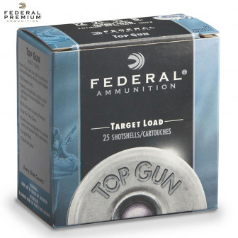 Federal Top Gun Shotshells 12ga: 2.75", 1oz #8 (Box/25)