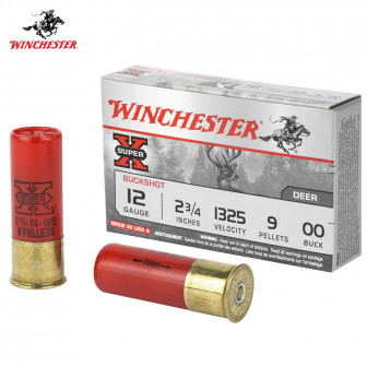 Winchester Super-X 12ga: 2.75" 00 Buckshot (Box/5)