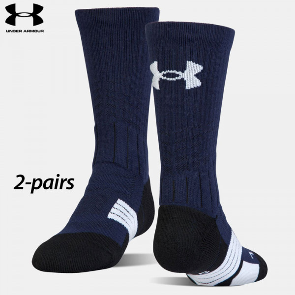 2-Pairs Under Armour Unrivaled Crew Socks (L) - Closeout Footwear ...