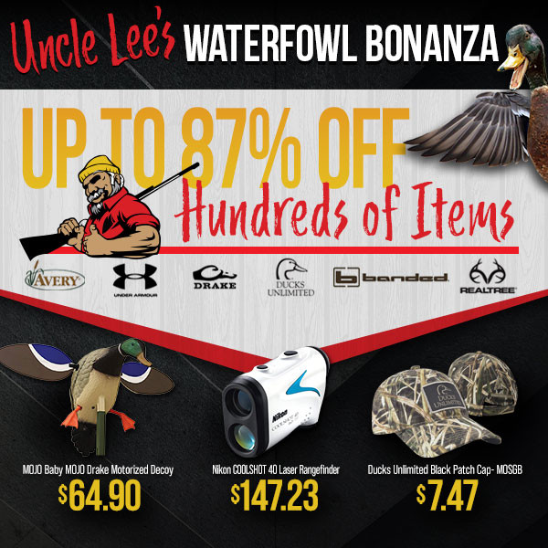 Lee's Waterfowl Bonanza. Top picks up to 87% off gear.