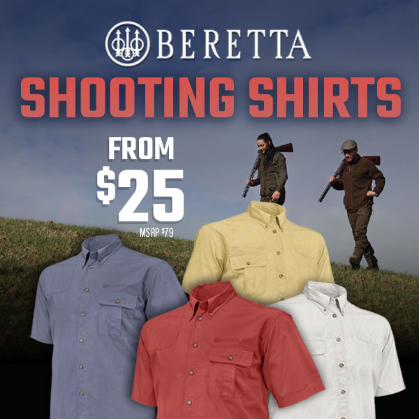 Beretta Shooting Shirts from 25 bucks