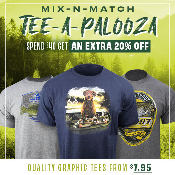 Tee-a-palooza: graphics tees from $7.95...plus extra discount