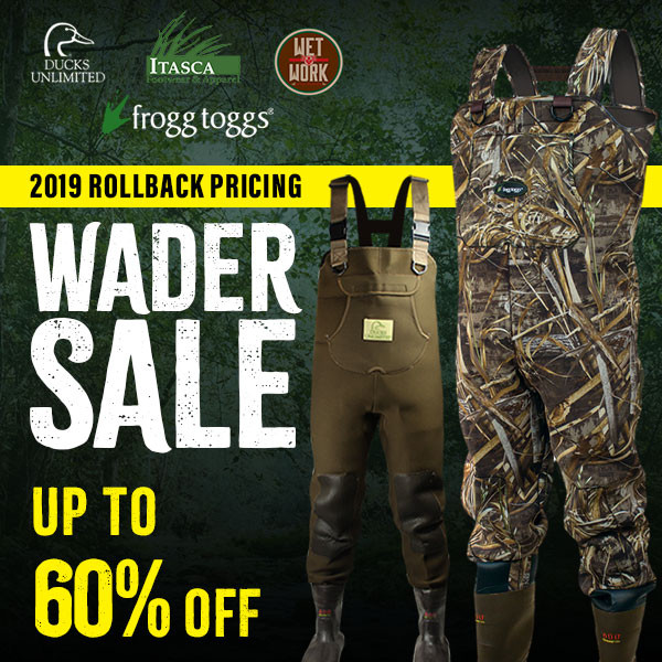 2019 Rollback Pricing: All waders on sale now!