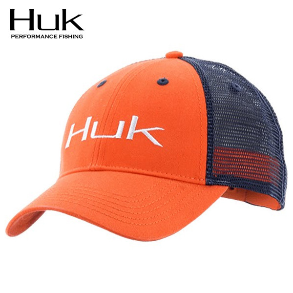 Huk Performance Trucker Cap- Orange/Blue
