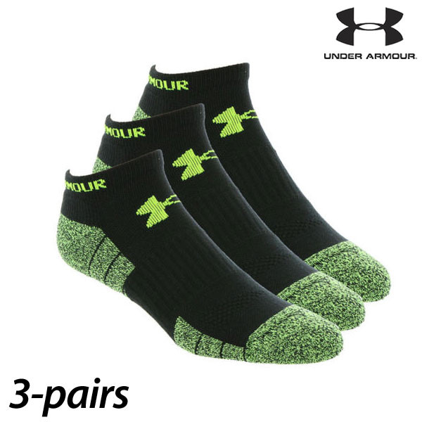 3 Pairs Under Armour Elevated Performance No Show Socks (L)