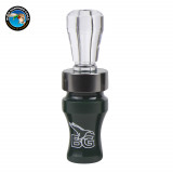 Buck Gardner Dbl Cross Acrylic/Poly Duck Call- Mallard Green/Clear