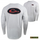 Drake Game Day Performance Sun Long-Sleeve Crew - White/Black/Red