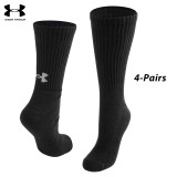 UA Socks: 4-PAIR All Season Gear Crew IRREG (XL) Black