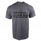 UC T-Shirt Look Calm But- Charcoal