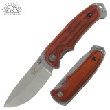 BFE Outdoors TimberEdge Folding Knife- Wood/Silver
