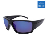 Fintech Great White Polarized Sunglasses- Gloss Black/Blue Mirror