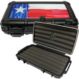 Cigar Caddy 3400 Humidor 5-ct- Texas Flag